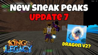 🐉Dragon v2  All New Sneak Peaks for Update 7 King Legacy [upl. by Sonja804]