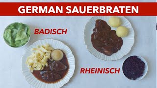 German Sauerbraten  Regional Beef Sour Roast Recipes [upl. by Ariaj]