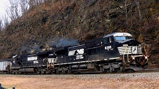 NS Trains Take On Altoona and the Horseshoe Curve [upl. by Ellegna404]