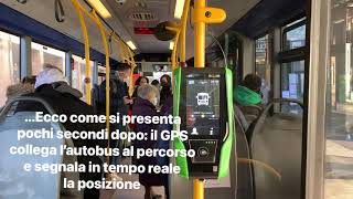 Un giro sul bus per scoprire come funziona la nuova macchina che convalida biglietti e abbonamenti [upl. by Etnom696]