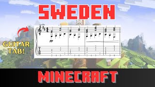 Minecraft  Sweden fingerstyle guitar tabs guitar guitartabs [upl. by Nelyk]