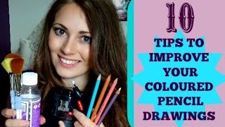 10 Tips To Improve Your Coloured Pencil Drawings Make Them More Realistic [upl. by Galven]