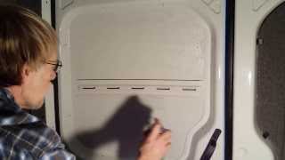 Applying 3M 90 Spray to Sprinter rear door panel [upl. by Samuelson489]