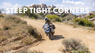 Ride Steep Tight Corners Lesson for ADV and Dual Sport Motorcycles  Hills amp Turns [upl. by Nurav]