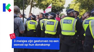 Gewelddadig protest in Engeland na een aanval op een danskamp [upl. by Naltiak438]