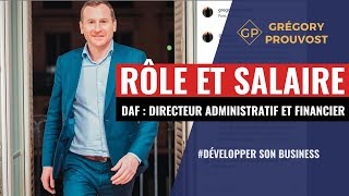 RÔLE ET SALAIRE du Directeur Financier DAF  ExpertComptable  Cabinet FICO  Grégory PROUVOST [upl. by Cally]