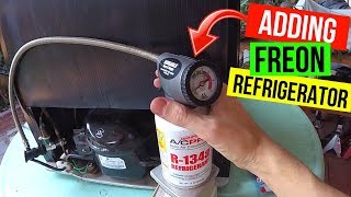 How To Correctly Add Freon to your Refrigerator R134a Jonny DIY [upl. by Meingolda]