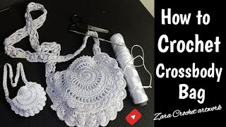 How to Crochet Crossbody Bag  Easy Tutorial For Beginners [upl. by Obadias874]