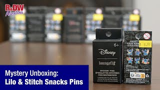 Mystery Unboxing Loungefly Disney Lilo amp Stitch Snacks Pins [upl. by Todhunter]