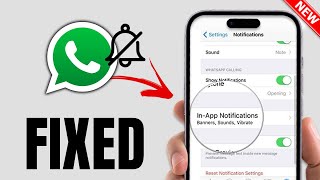 whatsapp notifications not showing iphone FIX  WhatsApp Push Notifications are Disabled [upl. by Asin]