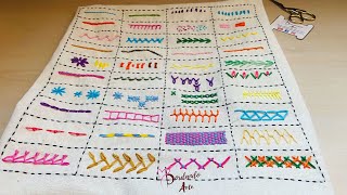 ¡Wow 💯🤩41 PUNTADAS DE BORDADO A MANO PARA TU MUESTRARIO FACIL Y RAPIDO  EMBROIDERY STITCHES [upl. by Brelje170]