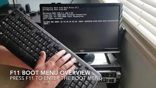 F11 boot menu bios overview for the HP Proliant g8 dl360p [upl. by Chenay]