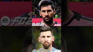 FC 25 vs eFootball 2025  Player Faces Comparison messi neymar ronaldo saka salah mbappe [upl. by Essile]