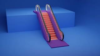 Escalator working model  BLENDER 293 shorts [upl. by Nisaj]