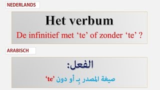 اضافة quottequot الى الفعل الغير المصرف Met of zonder te voor de infinitief [upl. by Nosdrahcir957]