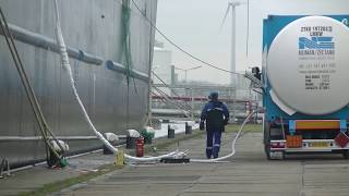 First SeaGoing Ship Bunkered with LNG  Port of Amsterdam [upl. by Aieken]