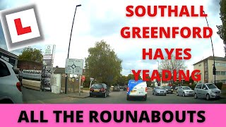 All roundabouts in Southall for driving test [upl. by Netnilc]