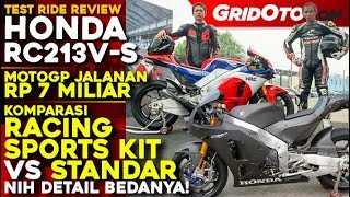 Honda RC213VS Racing Sports Kit VS Standar l Test Ride Review l GridOto [upl. by Connelley]