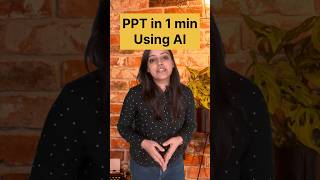 How to make PowerPoint presentation in 1 min using AI on mobile phone amp PC shorts powerpoint [upl. by Dallis491]