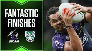 NRL 2024  Fantastic Finishes  Melbourne Storm v New Zealand Warriors  Round 2 2024 [upl. by Ettigirb]