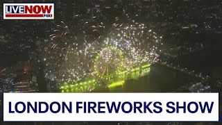 New Years Eve fireworks 2023 London celebrates with massive show  LiveNOW from FOX [upl. by Cutlor]