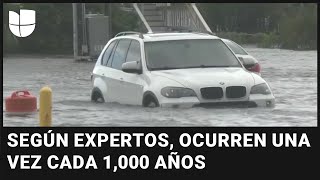 Sistema tropical provoca inundaciones sin precedentes en Carolina del Norte [upl. by Arras914]