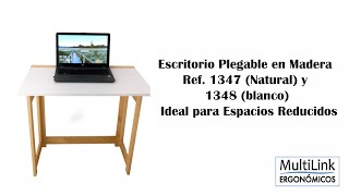 Escritorio Plegable en Madera Ref 1347 y 1348 Ideal para Espacios Reducidos  Multilink Ergonómicos [upl. by Aniwde749]