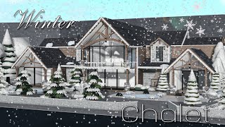 Bloxburg  realistic winter chalet speedbuild [upl. by Labina332]