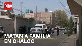 Asesinan a familia en Valle de Chalco Estado de México  Las Noticias [upl. by Anestassia954]