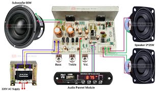 Salcon 7265 21 Amplifier Complete Wiring  21 Home Theater Board Wiring  You Like Electronic [upl. by Elfreda409]