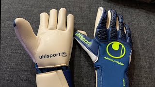 UHLSPORT HYPERACT ABSOLUTGRIP FINGER SURROUND GOALKEEPER GLOVES [upl. by Eppie233]