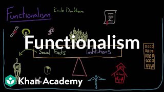 Functionalism  Society and Culture  MCAT  Khan Academy [upl. by Ayardna3]