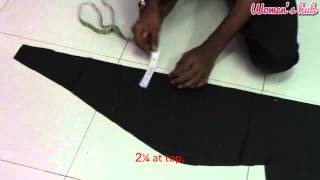 24 Panel Anarkali  4 Inner Cutting and Creating Panel Pattern [upl. by Sunda]