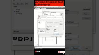 Autocad dimension text width factor autocadshorts autocad 2023shorts shortsfeed viral yshort [upl. by Sheena]