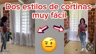 Realiza dos diseños de CORTINAS MUY FÁCIL  Tutorial Hazlo tú mismo [upl. by Danieu70]