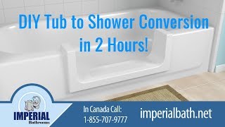 DIY Convert Your Existing Tub to a Stepin Shower from A to Z [upl. by Annaeirb]