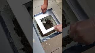 Quickly install floor drain floordrain drain viralvideo youtubeshorts construction [upl. by Krissy]