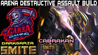 Smite Arena Cabrakan High Damage Destructive Assault Build  Newbie Friendly GOD [upl. by Eadahs]