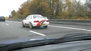 loud Subaru Impreza GrA rallycar cruising on the highway [upl. by Adnot]