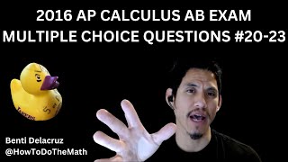 2016 AP Calculus AB Exam Multiple Choice Questions 2023 [upl. by Anecuza]