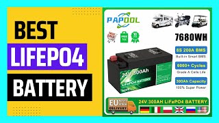 LiFePO4 24V 300Ah 200Ah 100Ah Battery Pack 256V 7680Wh Grade A 6000 Cycles RV [upl. by Orabel]