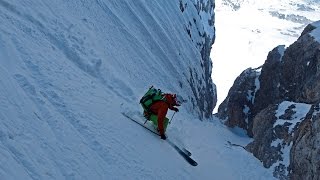 Canalone Oppel con gli sci sulle orme del bivacco Piero Cosi [upl. by Ahsikal884]