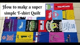 How to make a T shirt Quilt [upl. by Ahsikin]