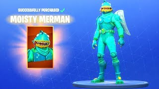 NEW MOISTY MERMAN SKIN Fortnite Battle Royale [upl. by Sherborne698]