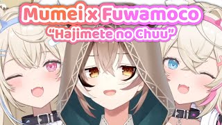 Mumei and Fuwamoco Singing quotHajimete no Chuuquot Are Just TOO CUTE Lyrics [upl. by Atirehgram180]