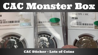 CAC Sticker Monster Open Box  Lots of Coins [upl. by Anaerb482]