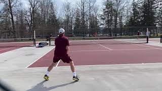 Highlights DampE mens tennis opens 2021 season against Fairmont State 31021 [upl. by Durman]