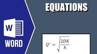 Ecrire les formules et équations mathématiques facilement dans Microsoft Word [upl. by Boyes]