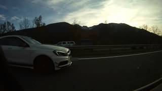 Renault Megane RS 225 vs Mercedes A45 AMG DKG 60200 kmh [upl. by Wehrle]