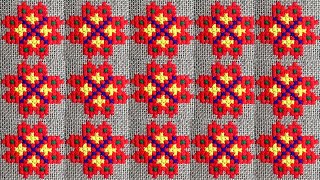 Vorat flower design stitch  ভরাট ফুলের ডিজাইন সেলাই [upl. by Maloy]